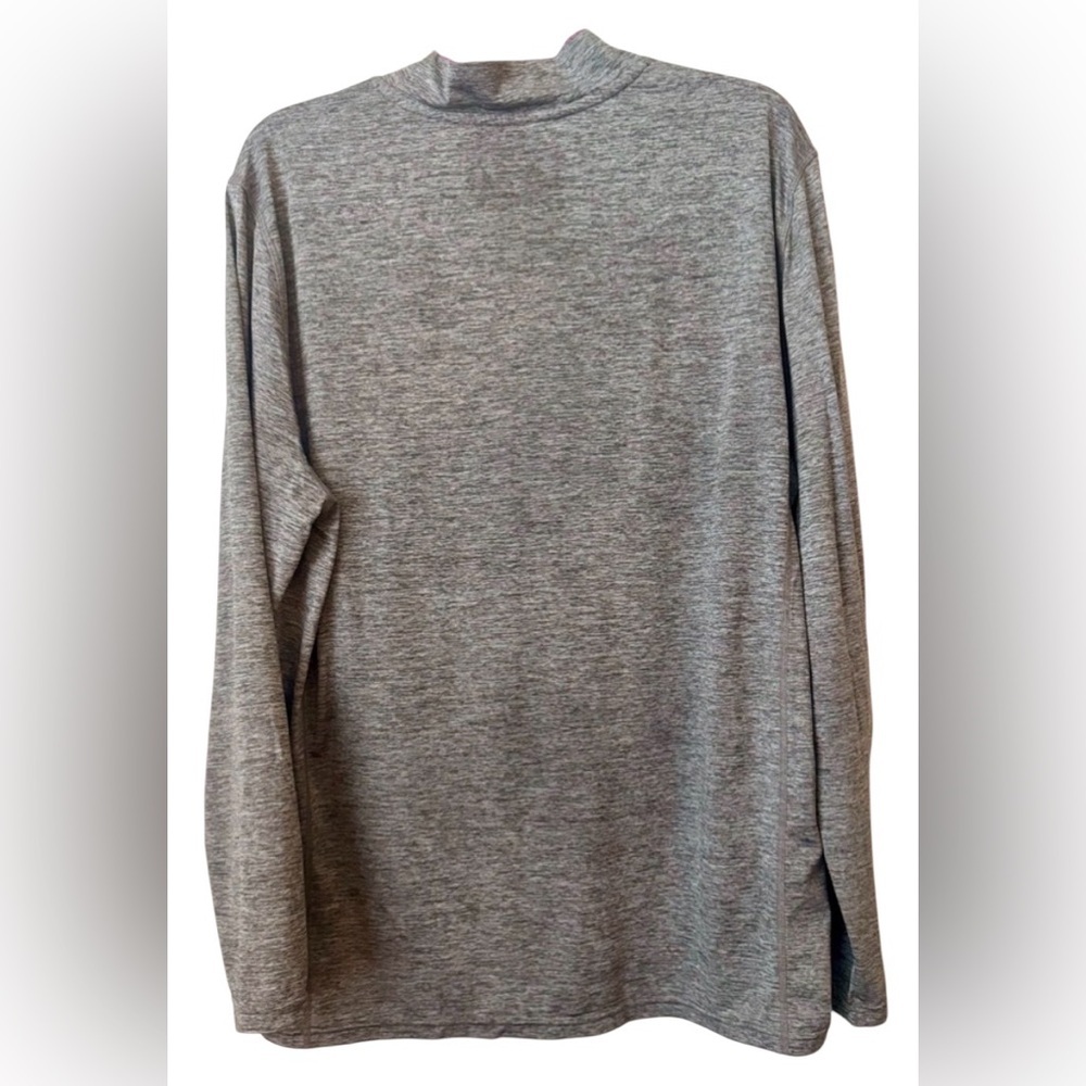 Greg Norman Collection Heather Gray Long Sleeve Mock - Picture 2 of 3